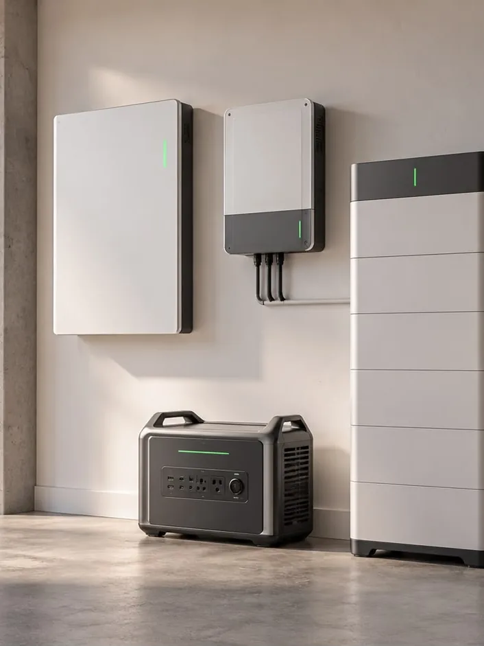 A bright plant room with wall-mounted units, a storage cabinet and accessories on a workbench